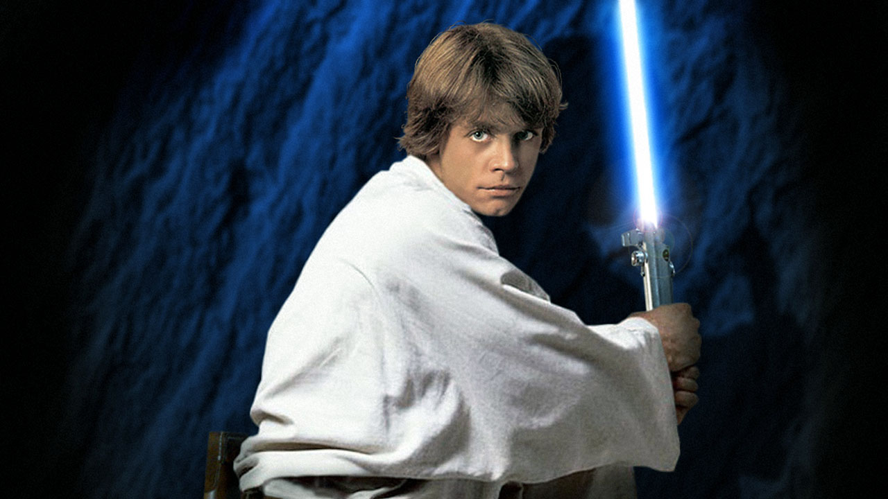 A trajetória do lightsaber de Luke